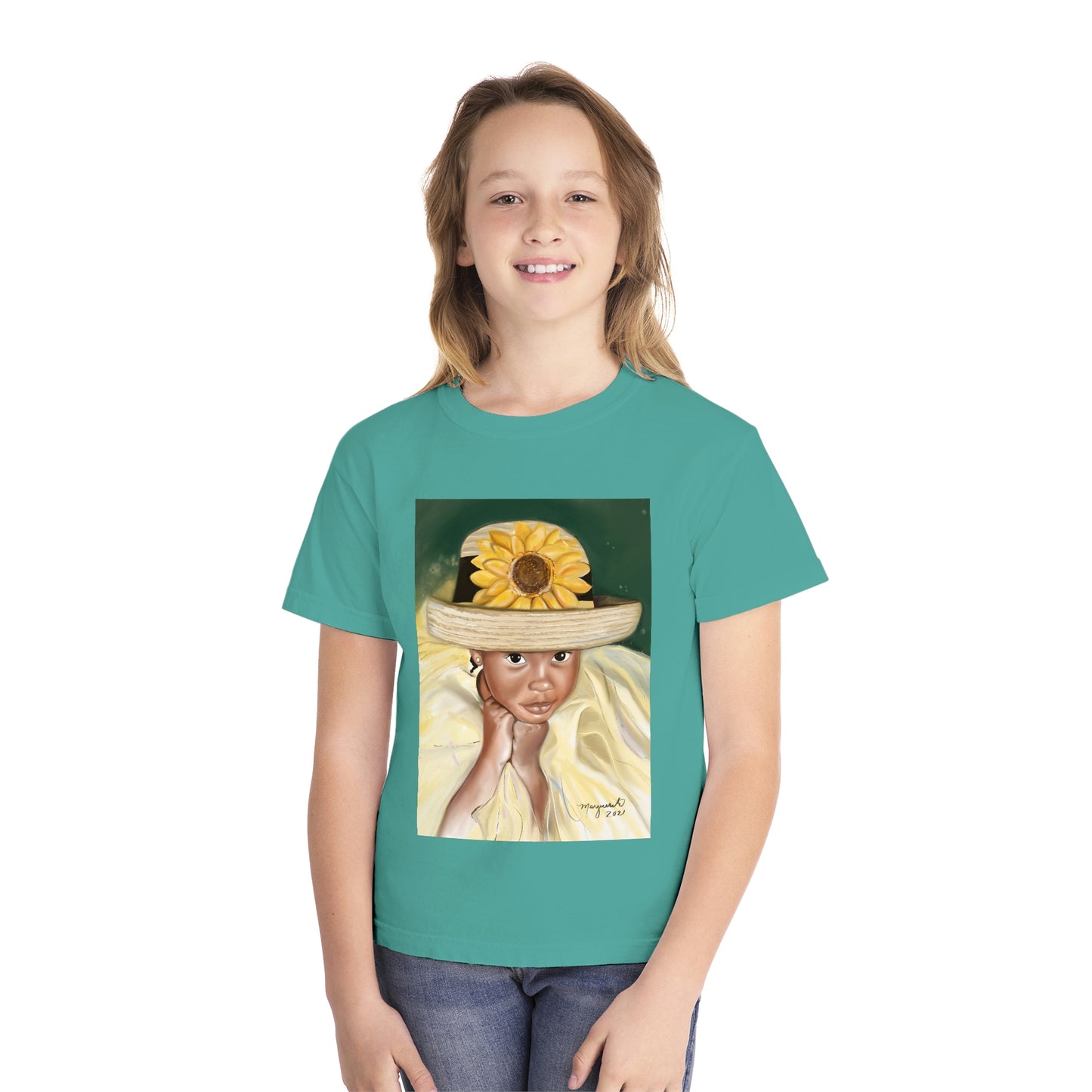 Girl in Straw hat - Youth Midweight Tee