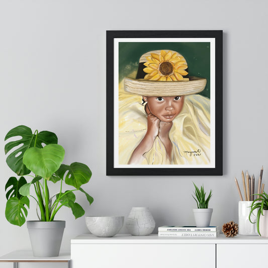 Girl with Straw hat - Wall Art print