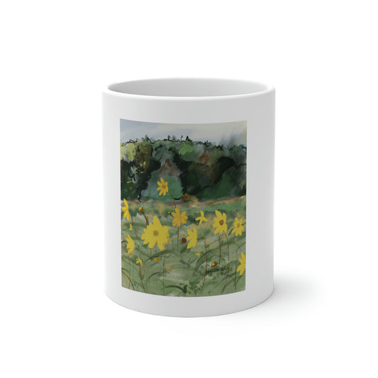 Wild yellow flowers coffee mug