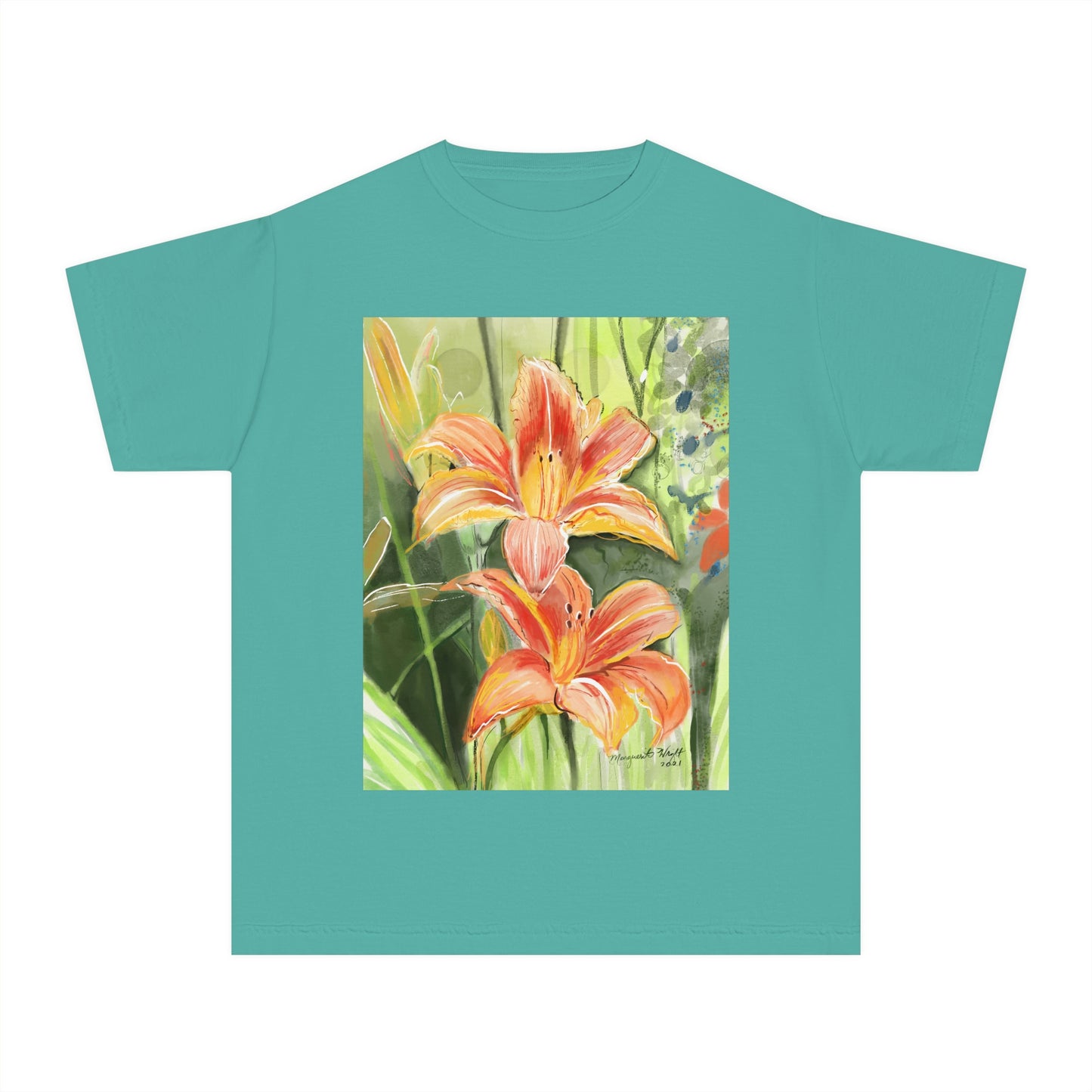 Wild Orange Flowers- Youth Midweight Tee