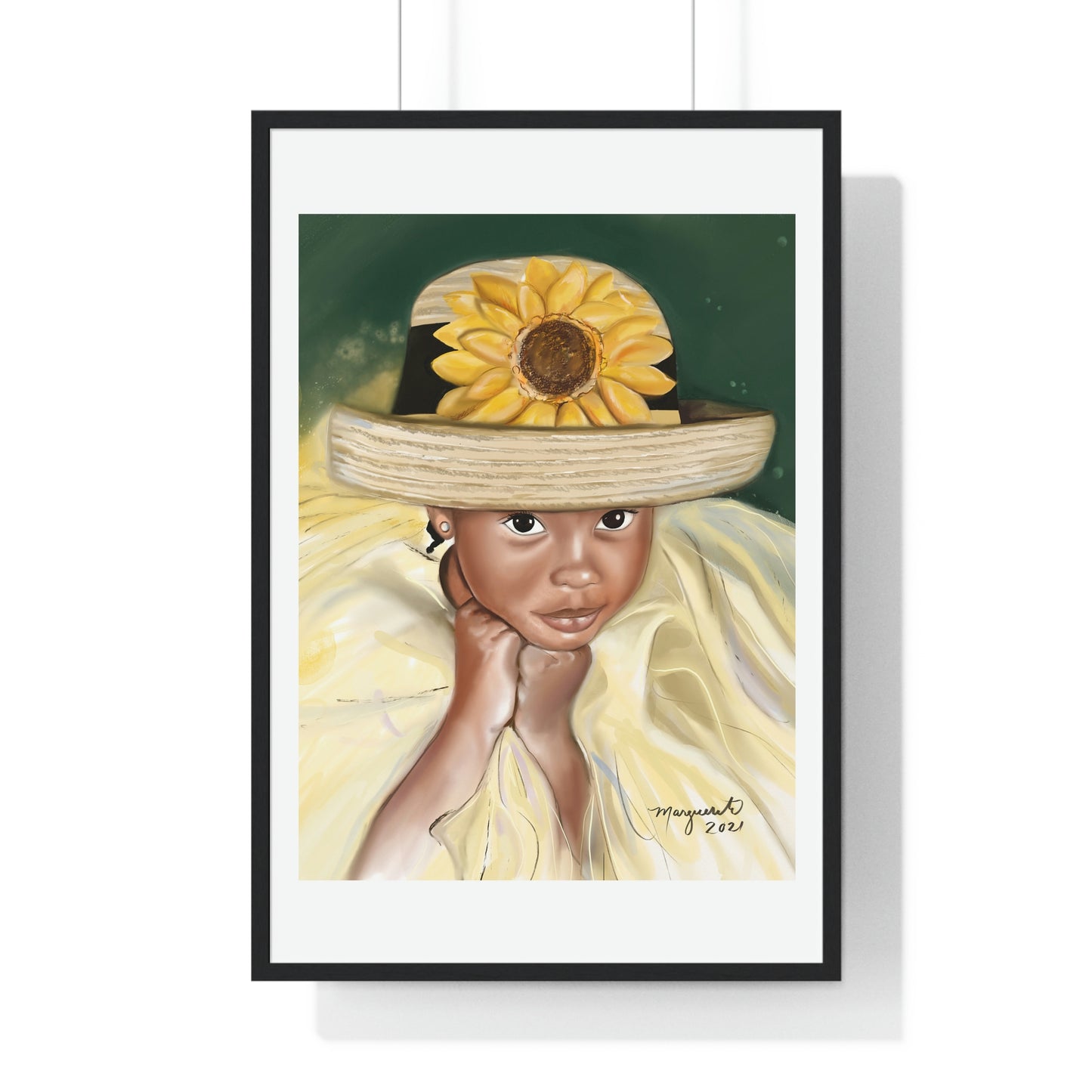 Girl with Straw hat - Wall Art print