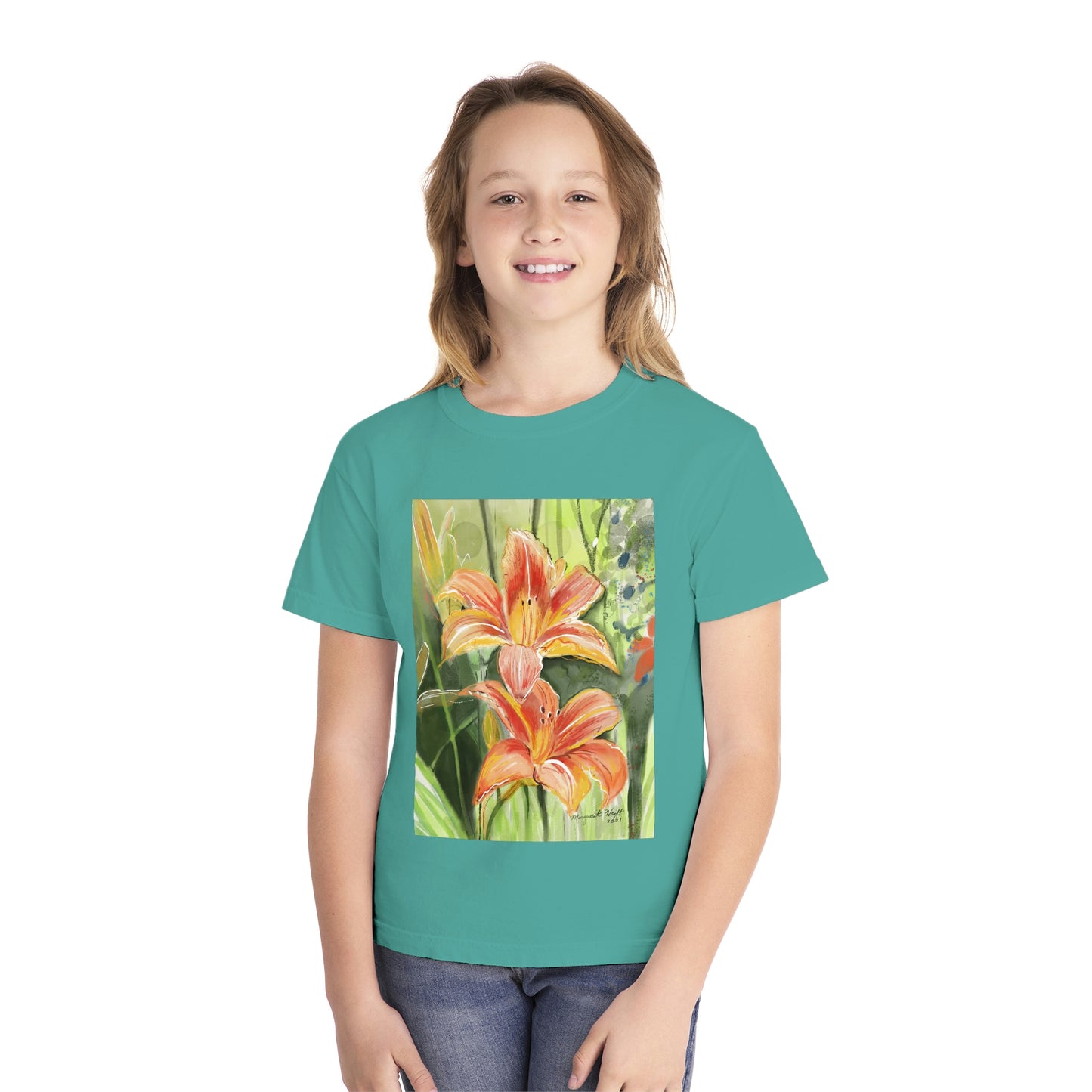 Wild Orange Flowers- Youth Midweight Tee